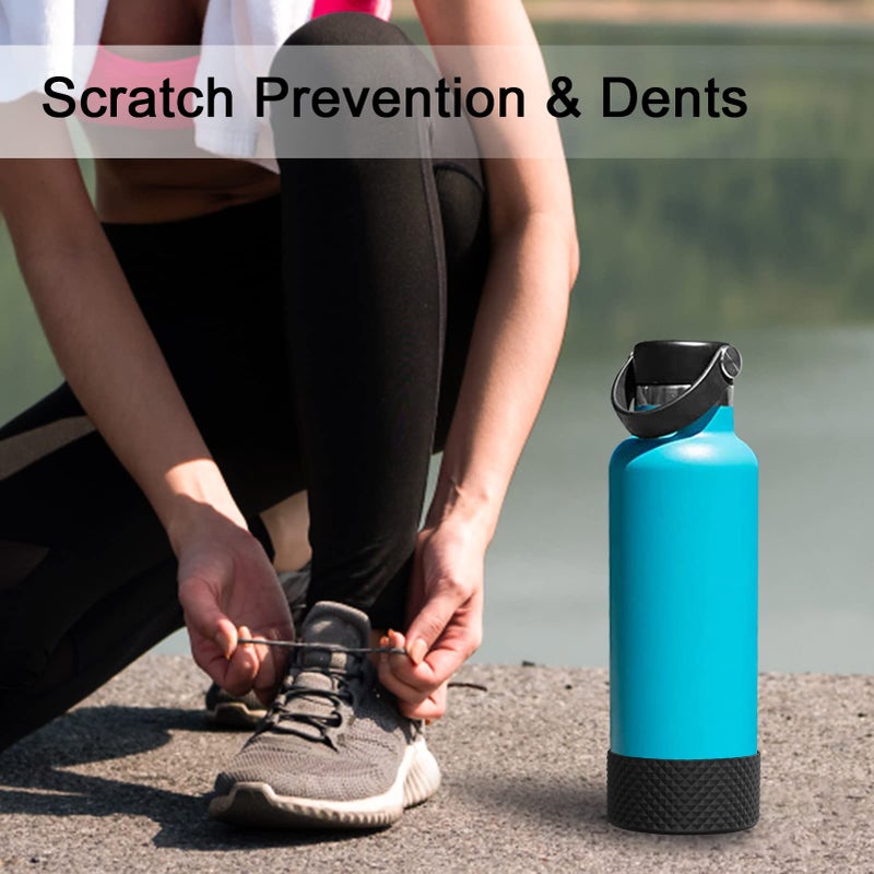 WUQID حذاء WUQID لزجاجة المياه، حذاء من السيليكون الماسي متوافق مع Stanleyy Tumbler 20-40oz وزجاجة Hydroo Flask 12oz-24oz، يقلل من غطاء الأكمام لمزيد من الزجاجات/الأكواب السفلية من 2.83-2.95 بوصة - Image 5